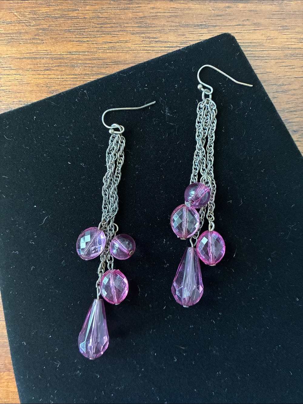🔺FREE WHEN BUNDLED🔺 Purple Multi-Strand Beaded Earrings